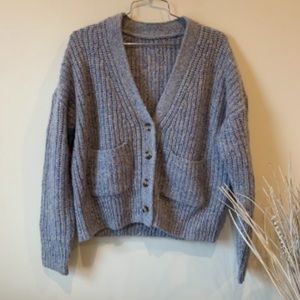 Madewell ribbed speckled cardigan sweater